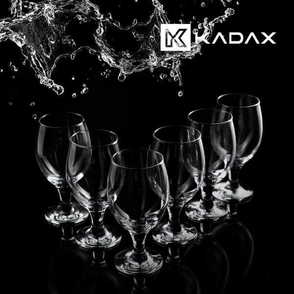 KADAX Ölmugg Glas 400ml Glasmuggar Set med 6 Presentset