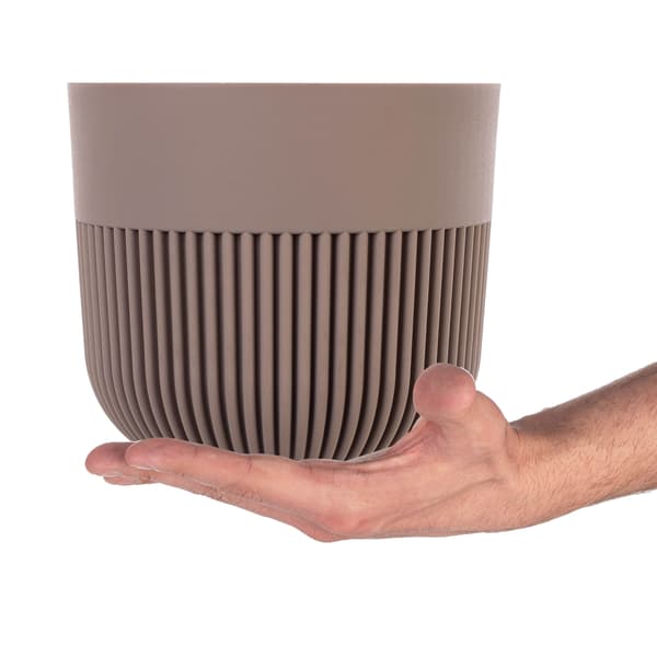 KADAX Blomkruka, Blomkruksskydd, 17 cm, Plast, Rund, Räfflad, Beige