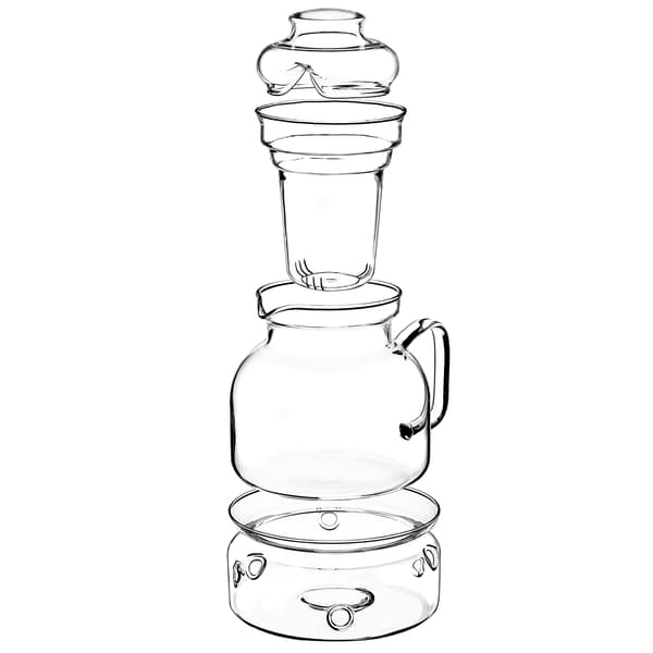 KADAX Värmebeständig glaskanna med teinfuser och värmeelement 1,5 l