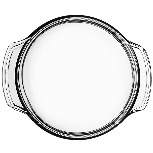 KADAX Liten ugnssäker form med lock 2,4 l rund glas