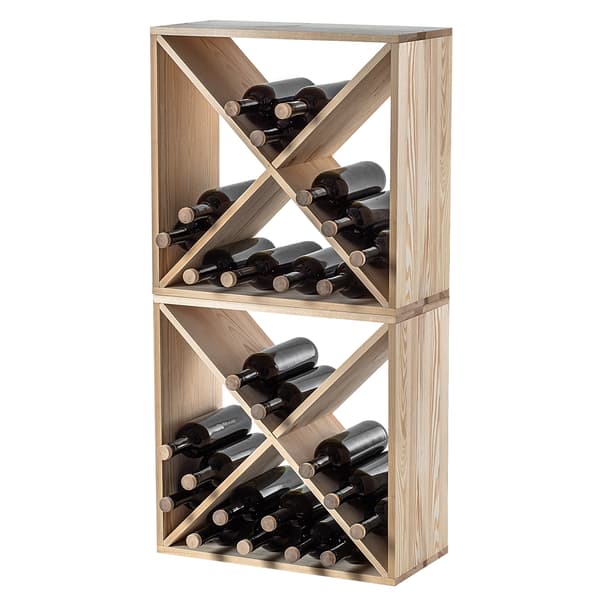 KADAX Vinställ i trä, 48 flaskor, alkoholskåp, 104 cm, set om 2