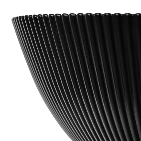 KADAX salatskål 20 cm glas til suppe, snacks, forretter, sort, rillet