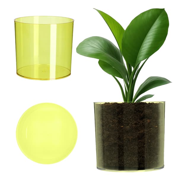 KADAX Blomkruka Rund Plastkruka 12,5 cm Gul