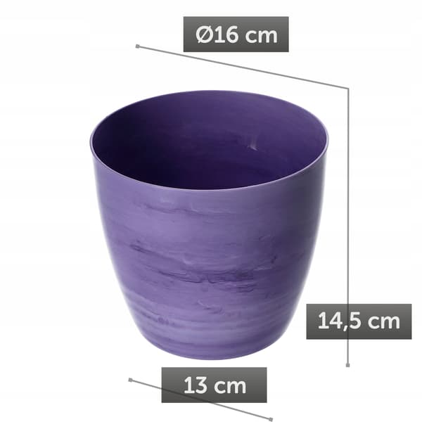 KADAX Blomkruksskydd 16cm Blomkruka Lila Marmor Vardagsrum Blomställ