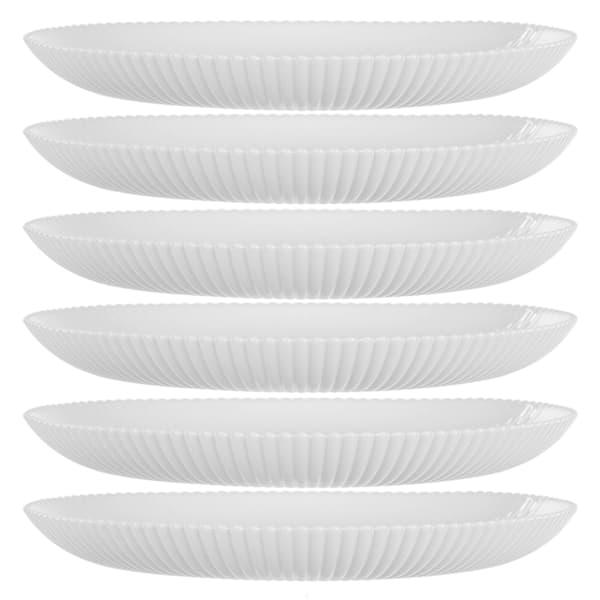 KADAX 6x Desserttallrikar 19 cm Kaktallrikar Räfflade Glastallrikar Små