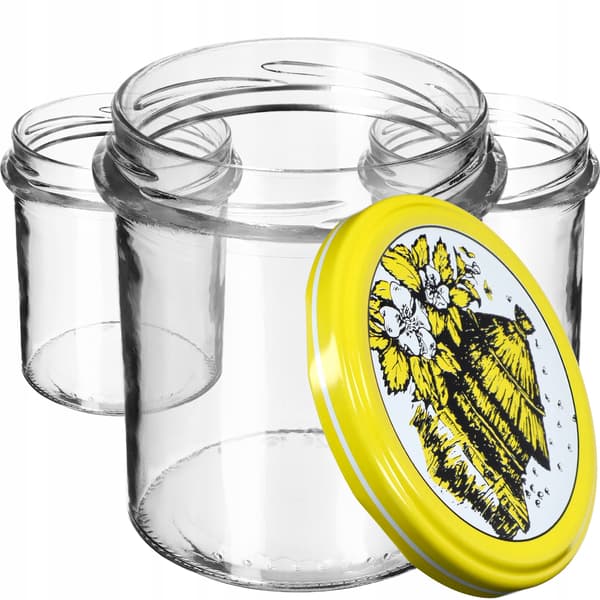 KADAX Avila muurauspurkit 350ml 10kpl 82mm + "Bees" kannet