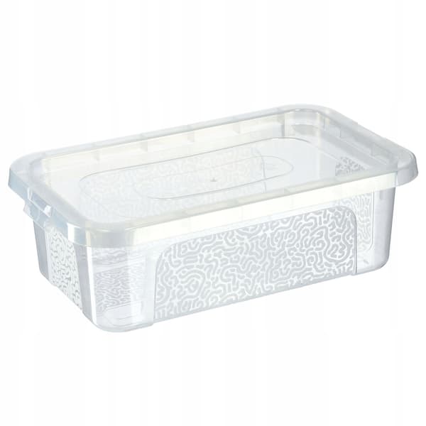 KADAX 4,5L plastbehållare med lock, transparent, låsbar, organizerbox