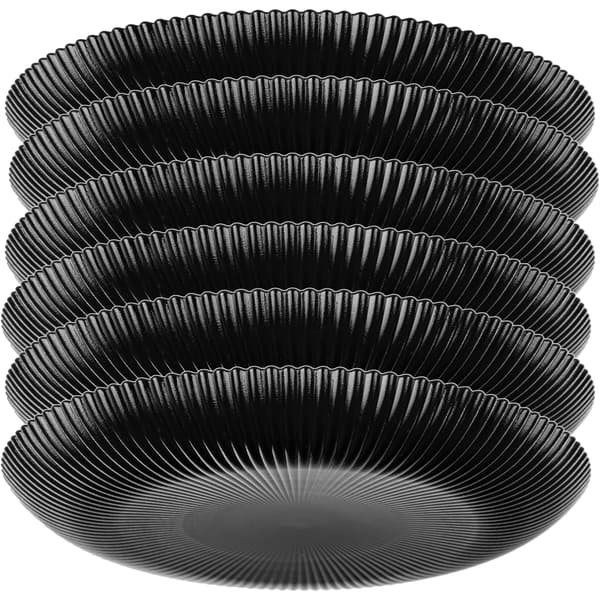 KADAX 6x Desserttallrikar 19 cm Kaktallrikar Räfflade Glastallrikar Små