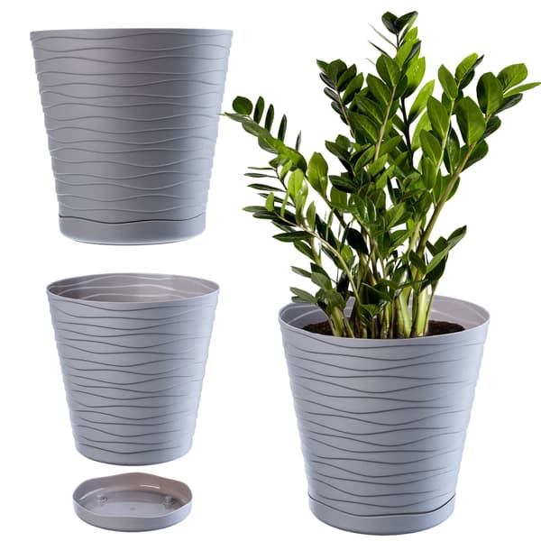 KADAX Blomkruka 30 cm Plast Blomkrukasskydd med Stativ