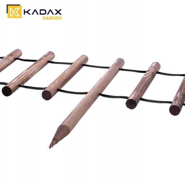 KADAX Havepalisade 185 cm havekant træhegn brun