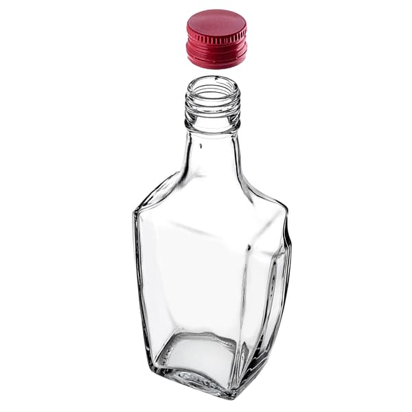 KADAX Lasipullo Tinktuuralle 250ml Punaisella korkilla 50kpl.