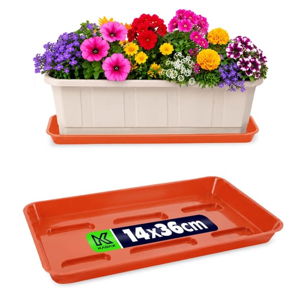 KADAX Blomkruksställ 40 cm balkonglåda plastbricka