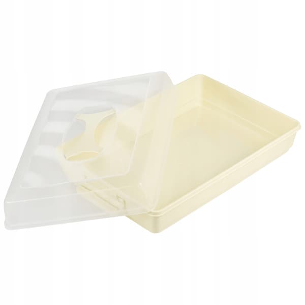 KADAX Rektangulär Plastbehållare för Kakor, Bakverk, Kakask, Stor