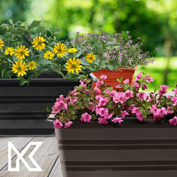 KADAX Balkonkasse 60 cm Urtepotte Urtepotte Balkon Antracit
