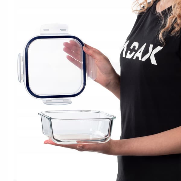 KADAX Glasmatbehållare 1100ml Med Lock Matlåda