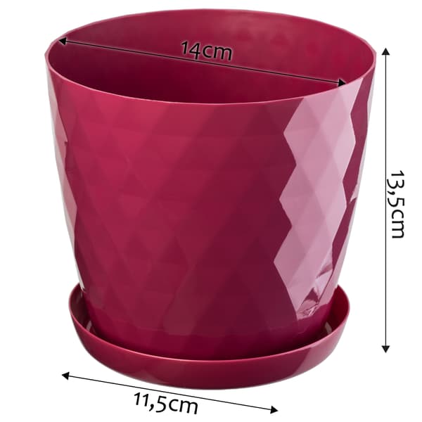 KADAX Plastblomkruka med stativ, Blomkruksskydd, 14 cm, Rosa, Kadax