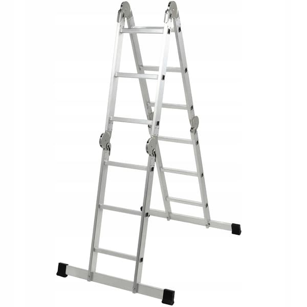KADAX Aluminium Husholdningsstige 4x3 Foldbar Multifunktionsstige 150kg