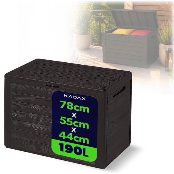 KADAX Haveboks Balkonboks 190L Til Have Balkon Terrasse Brun