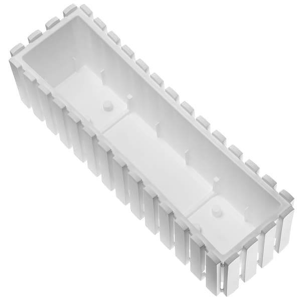 KADAX Balkonkasse Blomsterpotte 58x18x16,5 cm Hvid Balkon
