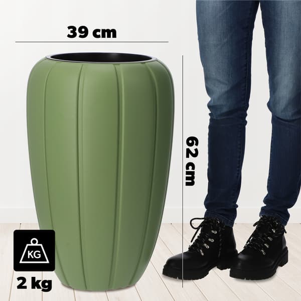 KADAX Høj havepotte + Indsats Grøn 60 cm Plast