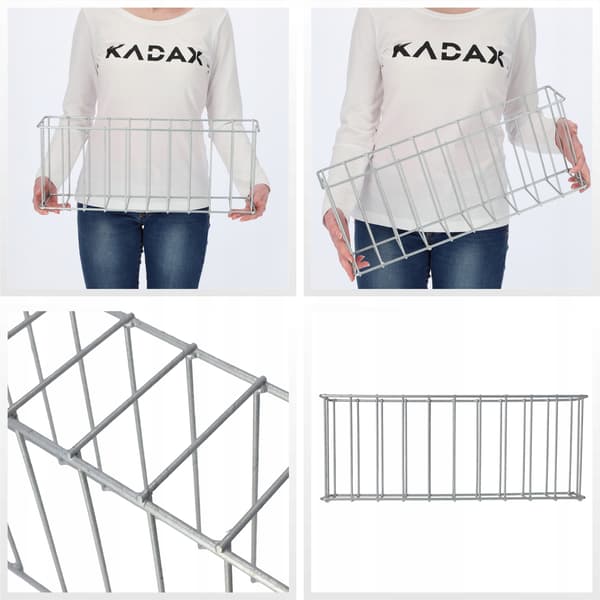 KADAX Gabion Pottenet Havekant Græsplænepanel 51 cm Stål