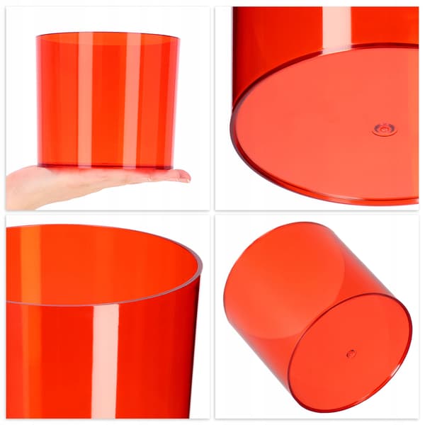 KADAX Blomkruka Rund Plastkruka 15 cm Röd