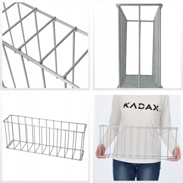 KADAX Gabion Pottenet Havekant Græsplænepanel 51 cm Stål
