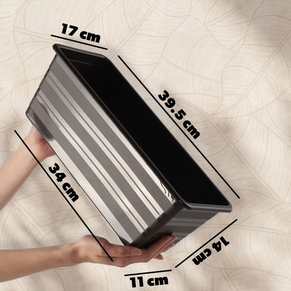 KADAX Balkonkasse 40 cm Urtepotte Urtepotte Balkon Brun