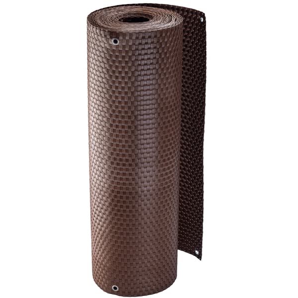 KADAX Technorattan balkonovertræk 1x5M brun premium balkonmåtte
