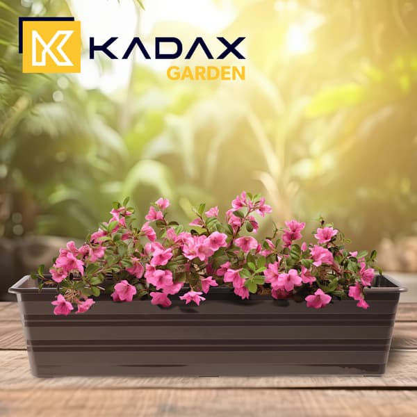 KADAX Balkonkasse 60 cm Urtepotte Urtepotte Balkon Brun
