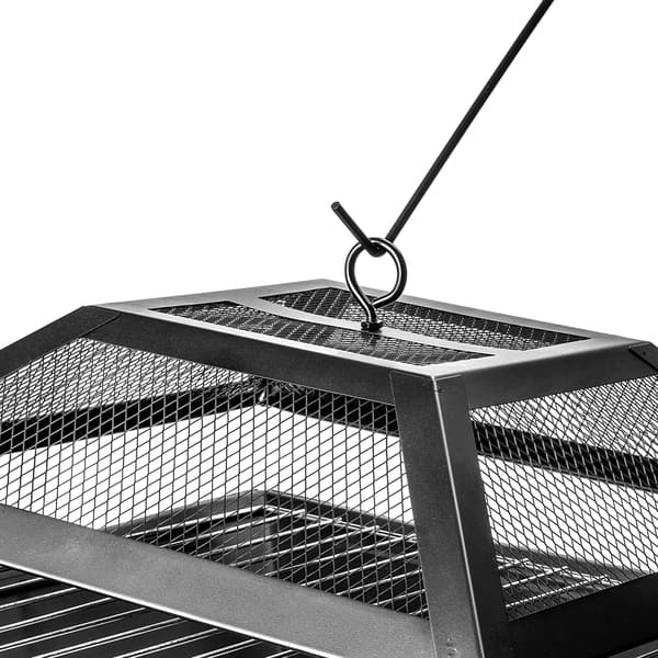 KADAX Havekulgrill, Bålplads, Grill med Ristdæksel, 46 cm