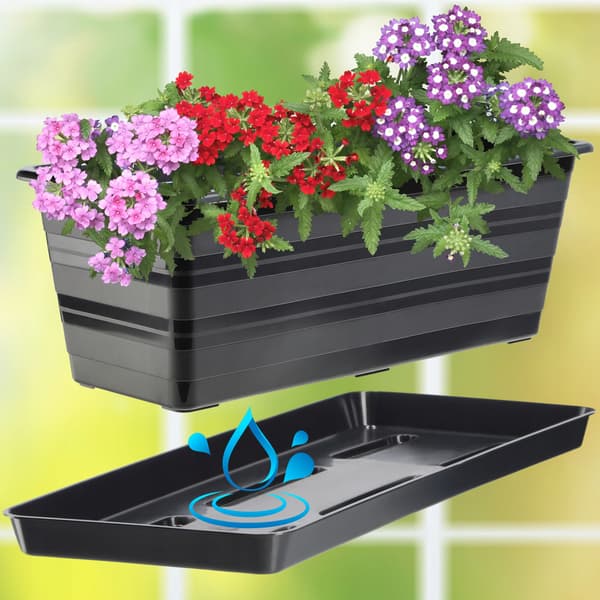 KADAX Balkonkasse 40 cm Urtepotte Urtepottestativ Balkon Blomsterstativ
