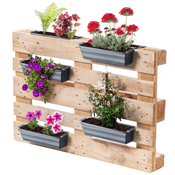 KADAX Blomkruka Blomkrukor För Europapallar Låda 40cm Blomkruka 6 st