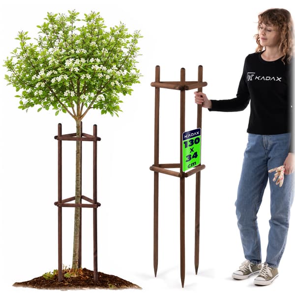 KADAX Stöd för Växter, Träd, Buskar, Impregnerat Stöd, Triangel, Starkt, 130cm