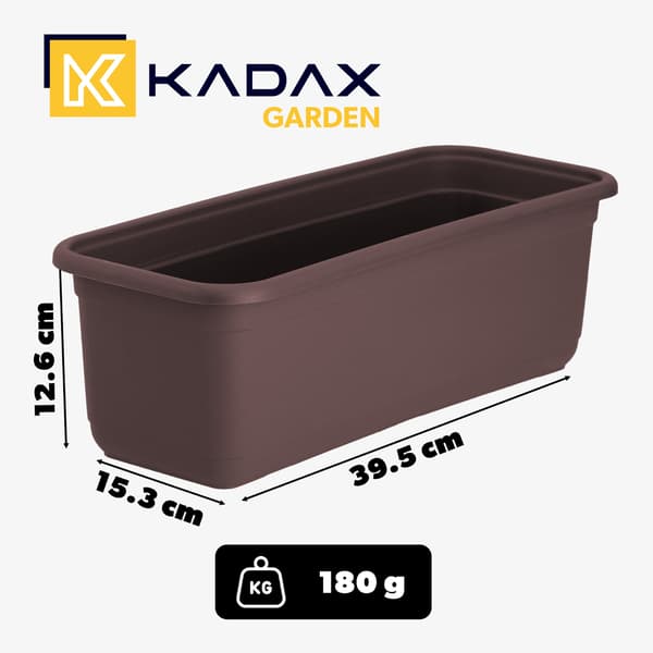KADAX Balkonkasse 40 cm Urtepotte Urtepotte Balkon Brun