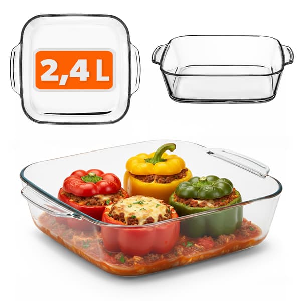 KADAX Ugnssäker form 2,5L liten, fyrkantig, 25cm