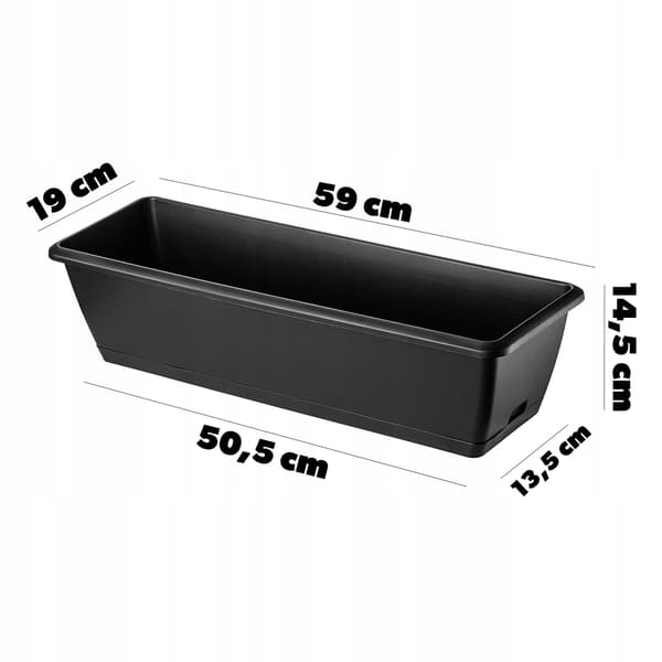 KADAX Balkonkasse Urtepotte Urtepottestativ 59x19x14,5 cm Balkon