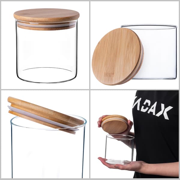 KADAX Matbehållare Pasta Glas Kryddburk med Lock 680 ml