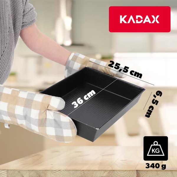 KADAX Rektangulär Bakplåt med Non-stick-beläggning 36x25x6