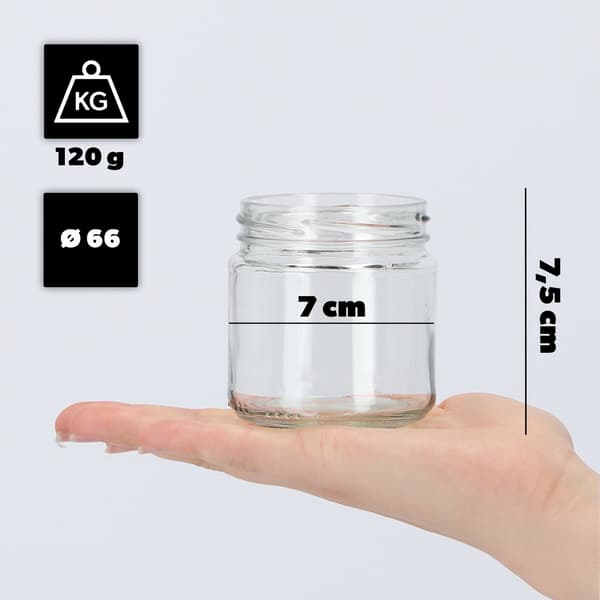 KADAX 50 st burkar 200 ml glasburkar för honungskonserver med lock Fi 66