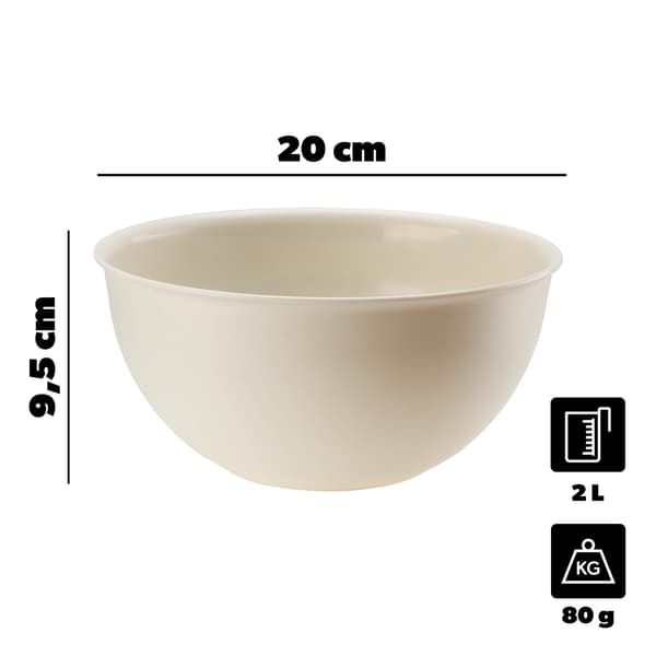 KADAX Plastskål 2L Fruktsalladsskål Liten Universal 20cm