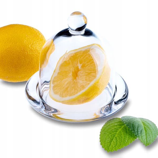 KADAX Citronbehållare i glas med lock och citronförvaring