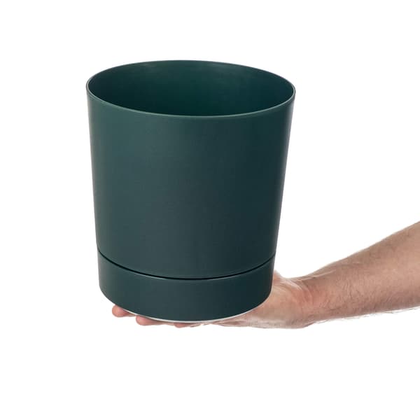 KADAX Urtepotte Urtepottedæksel med Underkop Rund 20 cm Sæt med 2