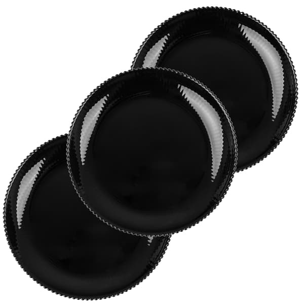 KADAX 3x Desserttallrikar 19 cm Kaktallrikar Räfflade Glastallrikar Små