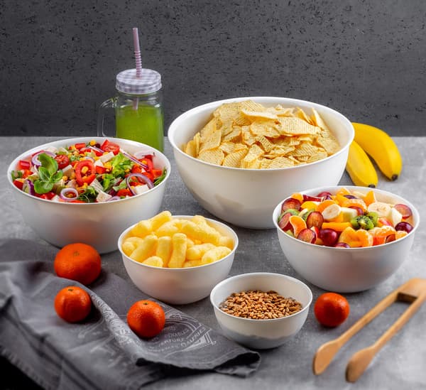 KADAX Plastköksskål 3L Stor Universal Fruktsalladsskål 23cm