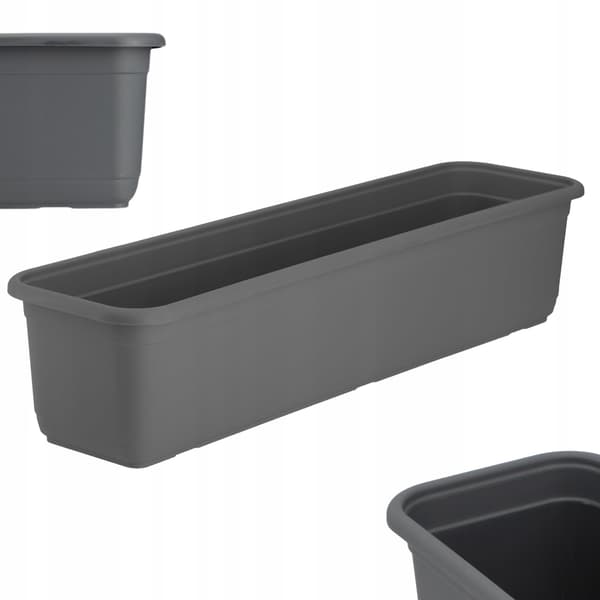 KADAX Balkonkasse 60 cm Urtepotte Urtepotte Balkon Blomsterstander Antracit