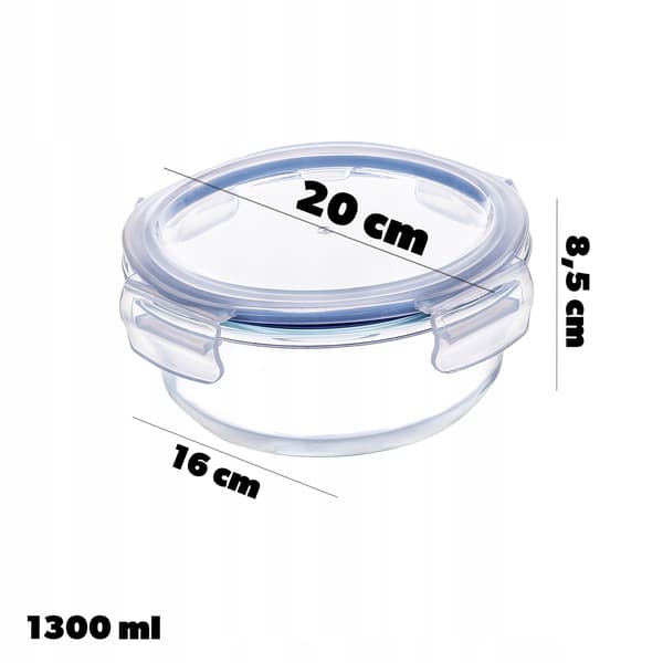 KADAX Glasmatbehållare 1300ml Med Lock Matlåda