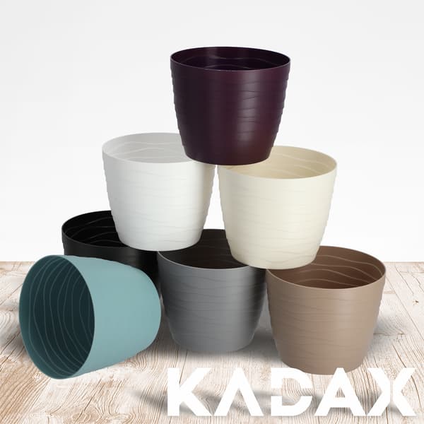 KADAX Urtepotte, Urtepotte, Grå, Rund, 15 cm, Plast