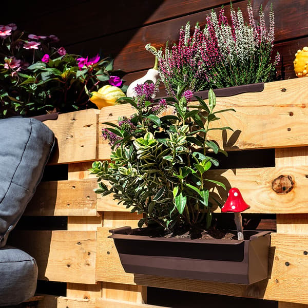 KADAX Blomkruka Blomkrukor för Europapallar Låda 40 cm Kruka 12 st