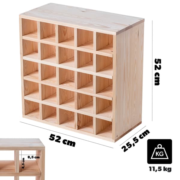 KADAX Vinställ Träställ 25 Flaskor Alkoholskåp Vardagsrum 52cm